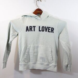 Girls Zadig Voltaire Mint Green "Art Lover" Hooded Sweatshirt Size 8